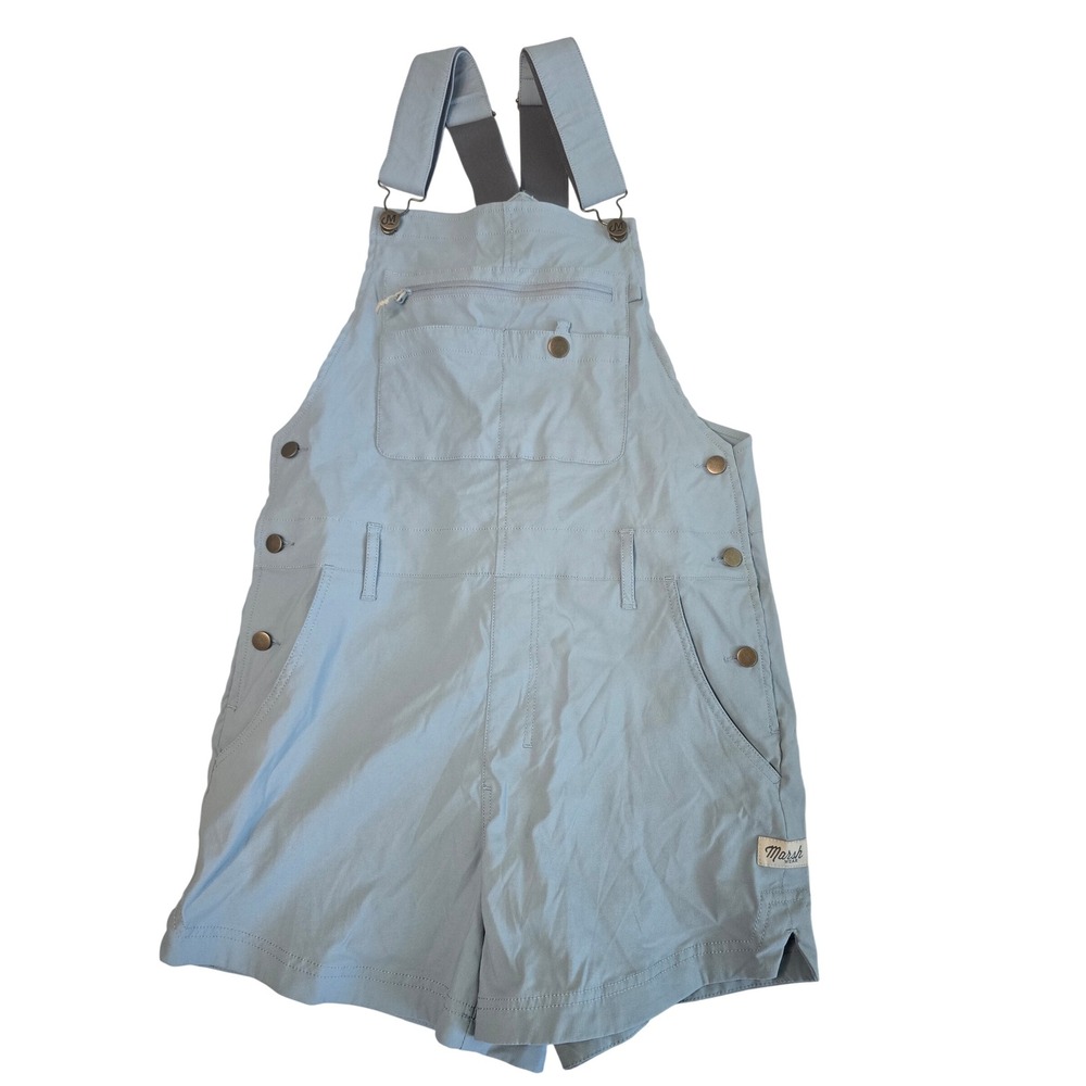 Marsh Wear Overalls Shortalls Women Small Blue Adjustable Straps Utility Pockets